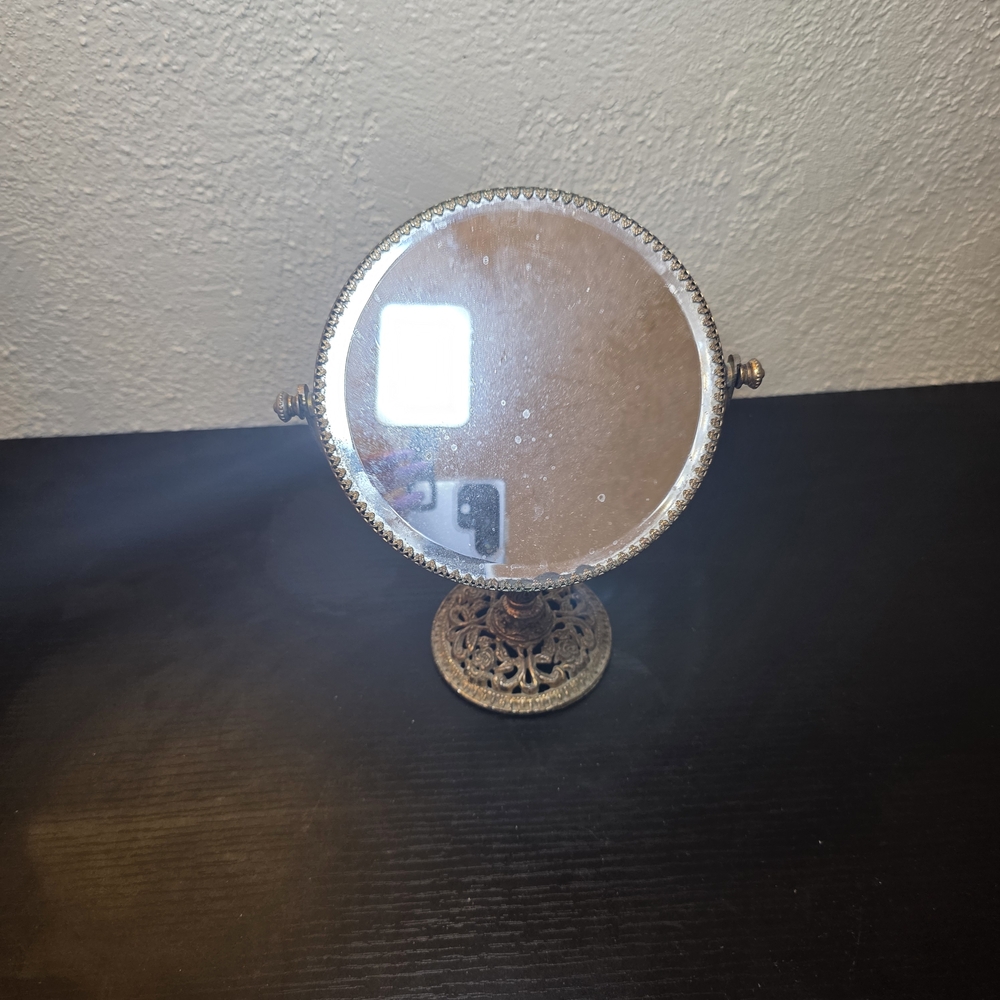 Vintage Gold Tabletop Mirror